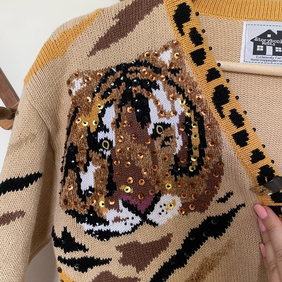 Vintage Storybook Knits Tiger Cardigan - Picture 2 of 6